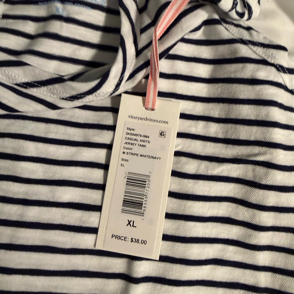 Vineyard Vines Navy and White Striped Shirt - Picture 4 of 4